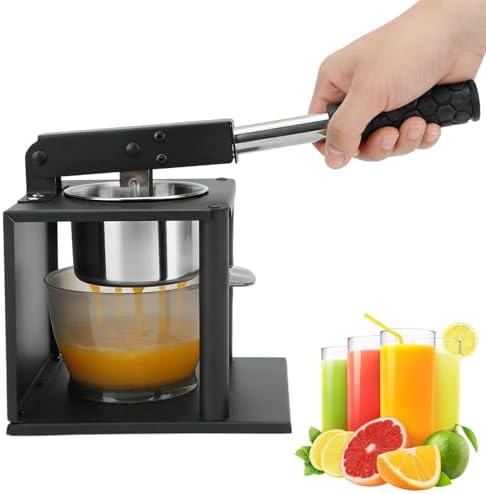 Manual Press Juicer, 304 Stainless Steel Hand Pressed Fruit Squeezer with Two Filters Lever Design Lemon Juicer Squeezer for Orange Grapefruit Pomegranate – Easy Clean for Home Use