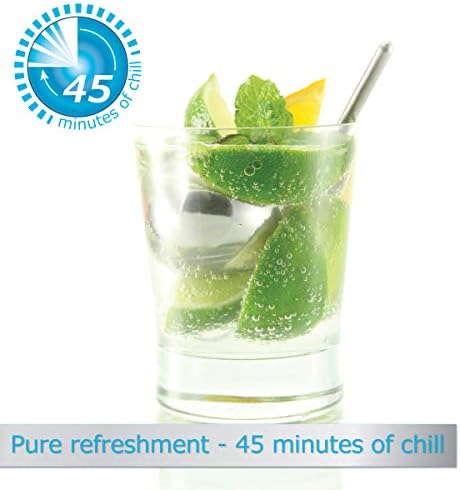 Soireehome Tilt Twin Beverage Chilling Balls, Whiskey Stone Spheres - Set of Two with Garnishing Sticks & Stands, Perfect for Wine, Whiskey and Cocktail Drinks. Ice Cold Food & Drinks Without a Mess