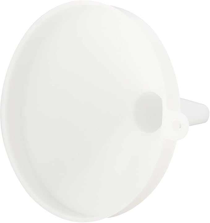 Restaurantware-Met Lux 24-ounce Plastic Funnel, 1 Plastic Funnel - Precise Spout, White Pouring Tool, Wide Spout, For Transferring Ingredients