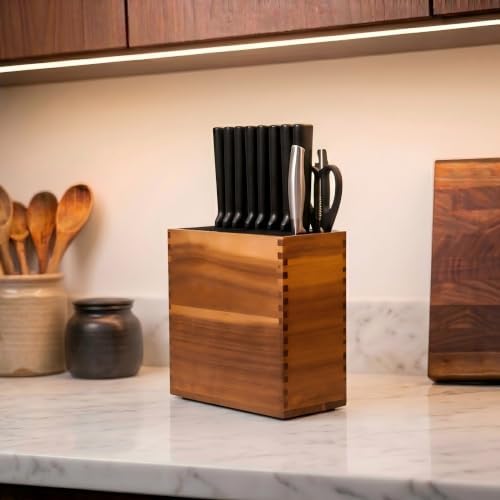Universal Knife Block XL Knife Block Without Knives Acacia Wood Natural