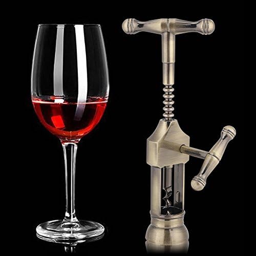 Wine Bottle Opener, Retro Wine Corkscrew Portable, Professional Manual Cork Puller Effortless Wine Opener for Kitchen Chateau Restaurant Wedding