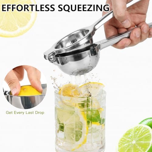Stainless Steel Lemon Squeezer, Heavy Duty Citrus Juicer