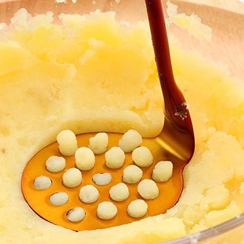 Stainless Steel Potato Masher for Non-Stick, Sturdy and Durable Whole Shaped Food Masher Hand Kitchen Aid, Avocado Masher Kitchen Tool Dishwasher Safe (2 Pcs)
