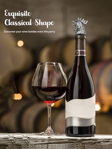 Animal Wine Pourer Spout, Drip Free Bottle Pourer & Stopper for Wine and Liquor Bottles, Funny Gift for Men, Dad, Hostess and Housewarming, Bar Cart Accessory for Holiday Party Decor, Multiple Animal