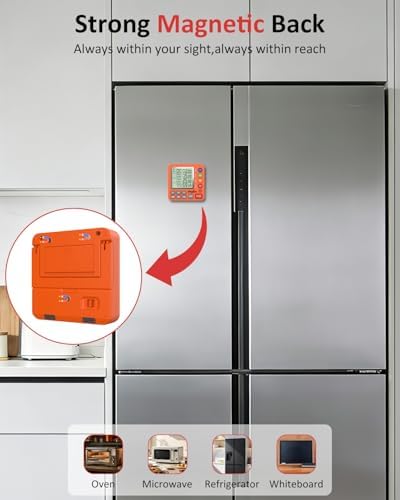 Digital Kitchen Timer with 4 Channel, Loud Alarm and Silent Mode