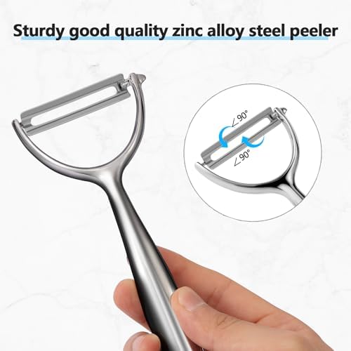 LIIGEMI Y Peeler, Sharp Blade for Potatoes & Cucumbers, Ergonomic Handle for Home Kitchen Use