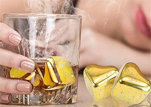 Stainless Steel Square Shaped Whiskey Stones Set Reusable Chilling Rocks Ice Stones Gift for Whiskey Lovers