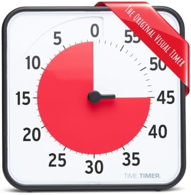 TIME TIMER 8 inch Visual Timer - 60 Minute Kids Desk Countdown Clock with Dry Erase Activity Card, Also Magnetic - for Kids Classroom, Homeschooling Study Tool, Task Reminder, Home and Kitchen Timer
