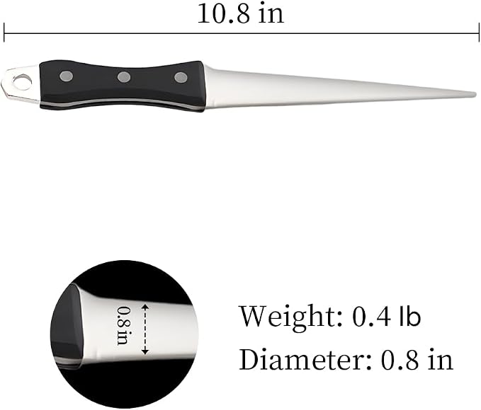 Kota Japan 10.6 in. Professional Diamond Knife Sharpening Rod or Stick with Wooden Handle. Kitchen, Home or Hunting. Master Chef, Hunter or Home Gourmet. Steel Blade Sharpener Honing Rod.