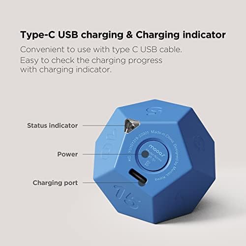 mooas Dodecagon Time Ball Rechargeable Mini Timer (Blue)