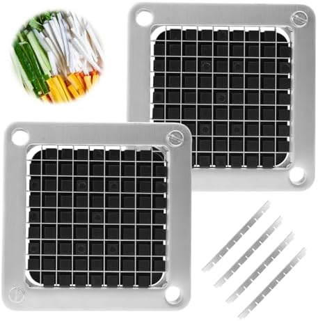 2 PCS Replacement Dicer Chopper 3/8" Blades with Pusher Block