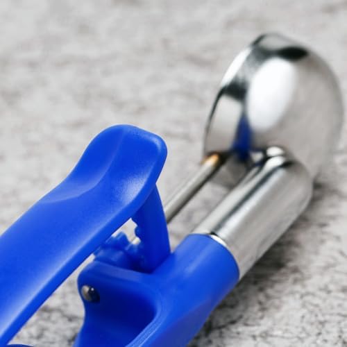 Size 16 BLUE (2.07 oz.) VODOMAX Commercial Food Disher, Portioner, Stainless 304, IceCream Scooper, Palm-Squeeze, Portion Control, #16 Scoop, Gelato Scoop, 2 oz. Disher, Non-Zeroll