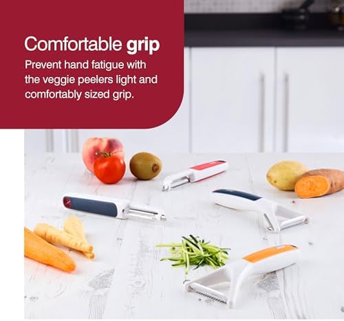 Zyliss 2-Piece Swivel & Soft-Skin Peeler Value Set - Potato, Cucumber and Carrot Vegetable Peeler - Tomato and Peach Fruit Peeler - Kitchen Tool & Gadget with Stainless Steel Blades - Dishwasher Safe