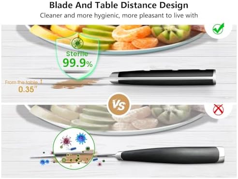CoquusAid Paring Knife Set 2PCS Fruit & Vegetable+Bread Knife for Homemade Bread