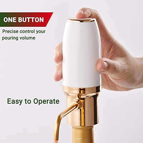 Electric Wine Aerator Decanter Pourer Automatic Dispenser with USB Rechargeable Retractable Tube for Wine Lovers