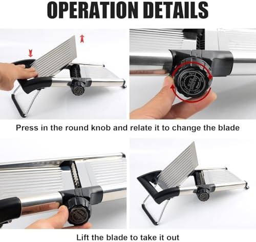 Mandoline Slicer for Kitchen, Adjustable Vegetable Slicer