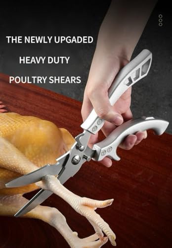 Poultry Shears, Spring Loaded Kitchen Scissors Fish Scaler Opener