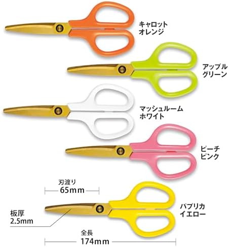 Plus 35-206 Kitchen Scissors, FitCut Curve, Washable, Titanium, Paprika Yellow