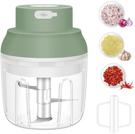 Electric Garlic Chopper, 250ML Garlic Mincer with Egg Beater