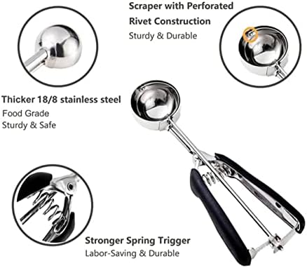 Cookie Dough Scoops Set of 3 - Large, Mini & Small
