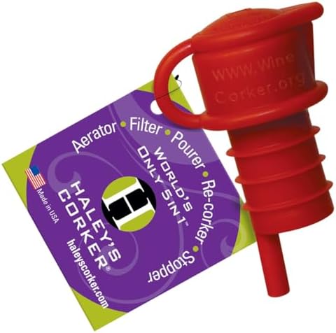 Haley's Corker Pride Pack 5-in-1 Wine Aerator, Stopper, Pourer, Filter and Re-Corker (6-Pack)