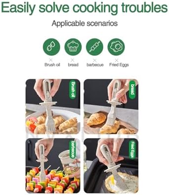 Sauce and Oil Bottle with Adjustable Oil Brush, Glass Sauce Dispenser for Kitchen Cooking or Grilling, 5 oz (150 ml) (White 1pc)