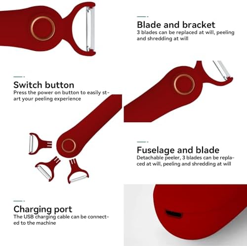 3-in-1 Electric Peeler | Auto Blade for Fruits/Vegetables