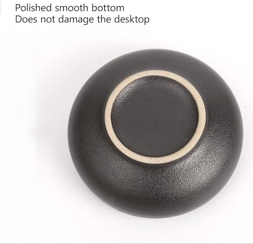 LUNCHS Matte Glaze Garlic Keeper for Counter Countertop Storage Ceramic Jars Garlic Holder Give it to a Friend Who Owns a Restaurant Garlic Container, Black, djdrtjtydkjtyk45154854