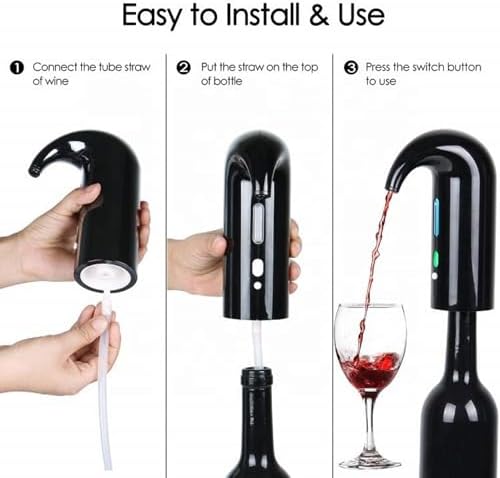 Yomety Electric Wine Aerator, Electric Wine Decanter Wine Dispenser Wine Pourer, Wine Accessories Sprout Pourer and Wine Gifts for Wine Lovers
