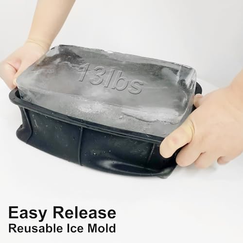 Gosmol Extra Large Ice Block Mold - 13lbs Giant Ice Cube Molds 2Pack