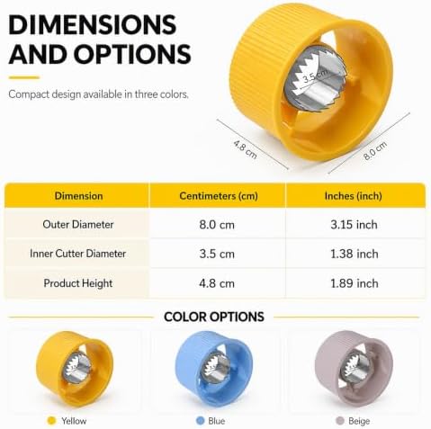Corn Peeler, 2027 New Corn On the Cob Stripper Tool (Yellow+Blue+Beige)