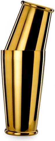 Barfly Cocktail Shaker Set with Weighted Bottom, Deluxe 18 and 28 oz, Gold