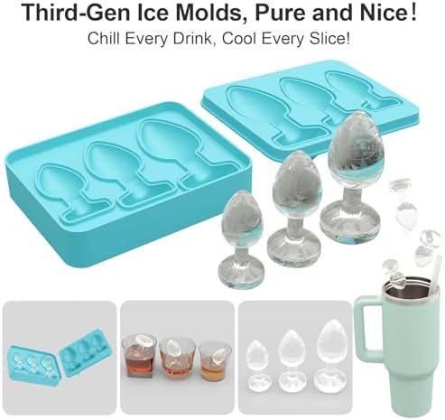 Prank Fun - Shaped Large Silicone Ice Cube Tray Mold for Whiskey, Cocktail, Juice and More - Compatible with Stanley Cup