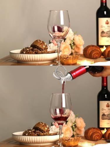 Ram Head Wine Pourer, Animal Wine Bottle Stopper and Liquor Pour Spout, Goat Antelope Wine Aerator with Silicone Rubber Fit, Metal Barware Gift for Wine Lovers, Fits Most Standard Bottles