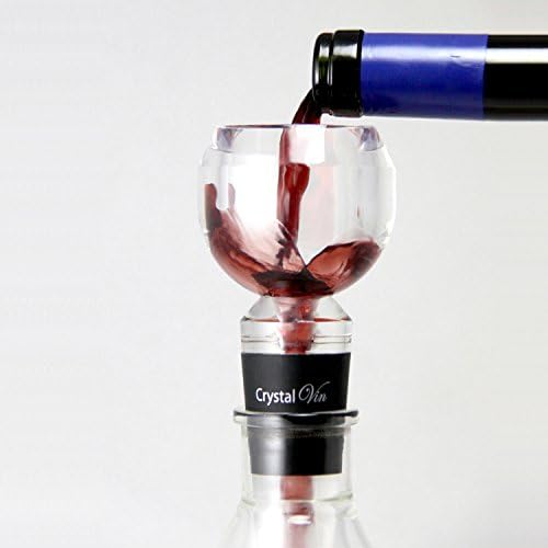 Supreme Housewares Crystal Vine Wine decanter Wine Sediment Filter Pourer Acrylic Plastic Wine Aerator (Black)