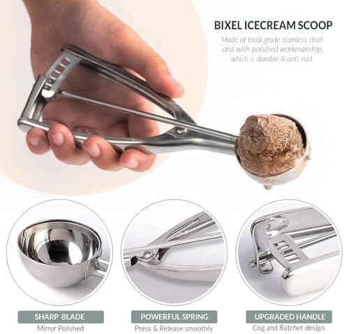 Paderno World Cuisine 1/100 Per Liter Stainless-Steel Ice Cream Scoop