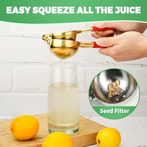 SHIKORI Lemon Squeezer,304 Stainless Steel Citrus Press Juicer