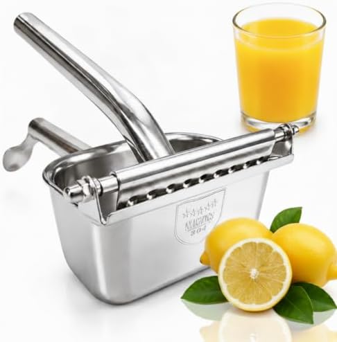 Large Lemon Squeezer, 304 Stainless Steel Citrus Juicer, Heavy duty Manual Juicer For Citrus, Orange, lemon and Other Fruit