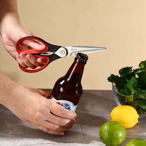 LIVINGO 8.5 Inch Kitchen Scissors Heavy Duty Food Shears