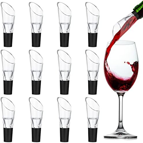 12 Pieces Wine Aerator Pourer Aerating Spout and Decanter for Wine Bottles