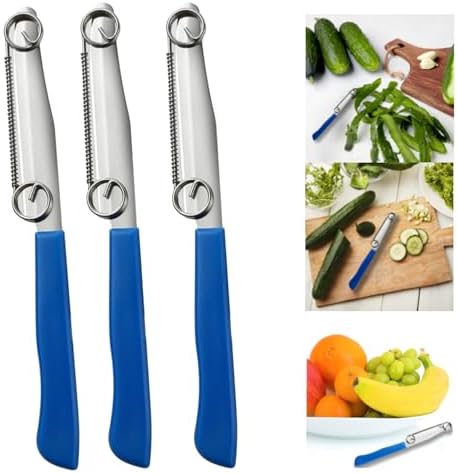 Quick Slicing Knife, 2024 New Magic Fruit Vegetable Peeler Peeling Slicing Knife Multifunctional Stainless Steel Fruit Slicer for Vegetables, Julienne Peeler Vegetable Peeler Slicer for Kitchen (3pc)
