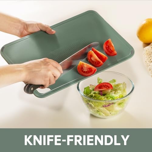 THETCHRY Plastic Cutting Board Set of 3-Cutting Boards for Kitchen BPA Free