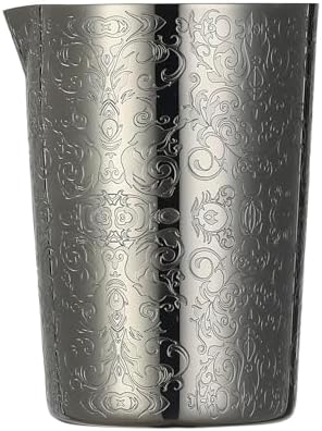 Unbreakable Cocktail Mixing Glass,Stirring Tin, Bar Mixing Pitcher with Spirit Pattern, 17-ounce / 500ml (Spirit Gunmetal Black)