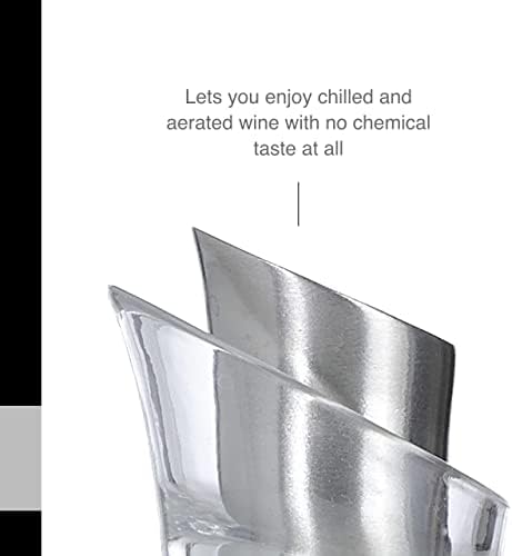 AdHoc Ice Pour Wine Chiller & Pourer, Stainless Steel