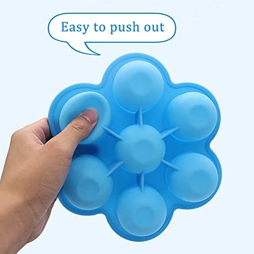 Webake Baby Food Freezer Trays with Lid, Silicone Ice Cube Popsicle Molds with 7 Ice Pop Sticks, Egg Bites Molds Set of 2 for Instant Pot Accessories 3,5,6 qt Pressure Cooker