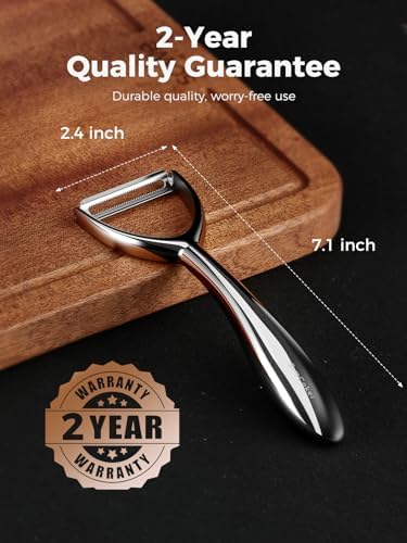Y Vegetable Peeler, Ultra Sharp Stainless Steel Potato Peeler for Fruits and Vegetables, Serrated Blade Kitchen Peeler with Ergonomic Non-Slip Handle