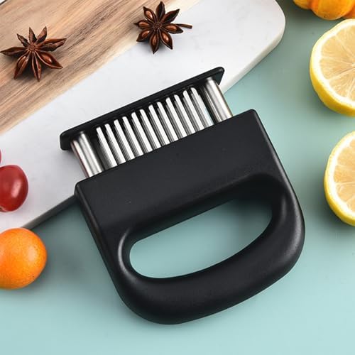 Meat Tenderizer - Homiladi Stainless Steel Meat Masher | Stainless Steel Mince Masher & Chicken Shredder | No Disassembly Needed | Dual-Use BBQ & Kitchen Tool for Steak Chicken Fish BBQ Tenderloin