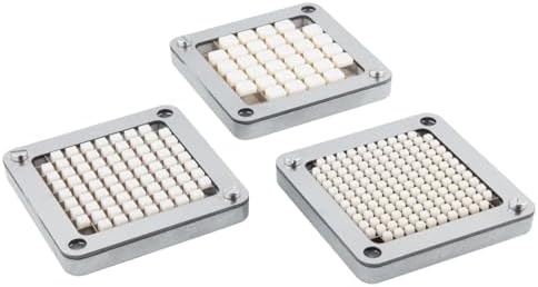 1/2" 1/4" 3/8" Multi-model universal Stainless Steel Replacement Chopper Blade & Pusher Block Set For Commercial Vegetable Cutter Dicer Strip Interchangeable Blade (1/4 inch)