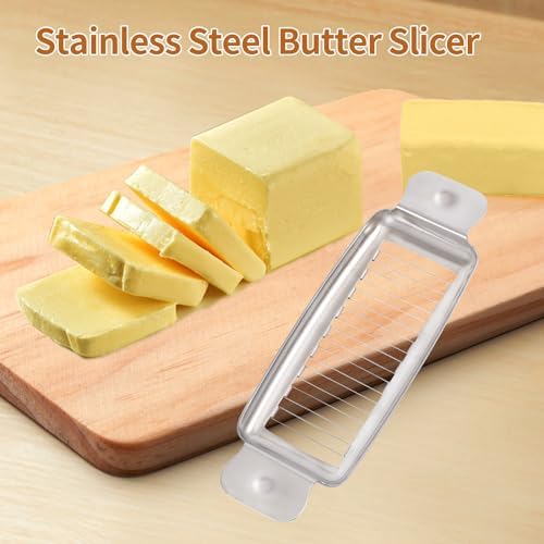 Stainless Steel Butter Slicer, Butter Cutter for Uniform 1/4-Inch Slices