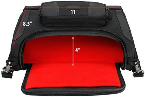 USA Gear Travel Organizer Fits Bartending Kits - Bartending Bag with Shoulder Strap, Customizable Interior for Jigger, Shaker, Cocktail Sets, Bar Tools & Bartender Accessories (Red Bag Only)